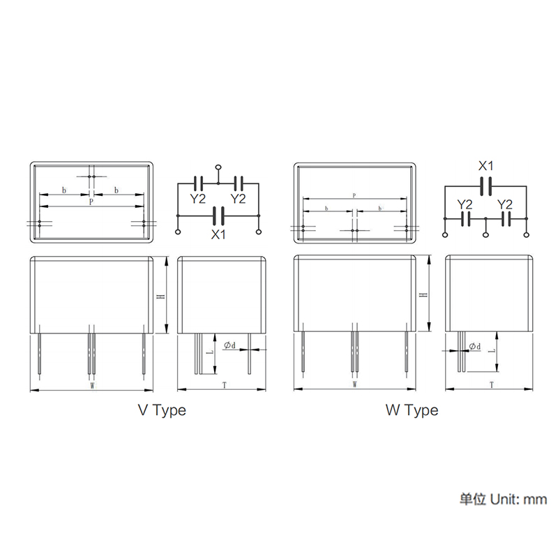 Mô-đun tụ điện dòng MKP X1Y để triệt tiêu nhiễu điện từ (Lớp X1+Y)