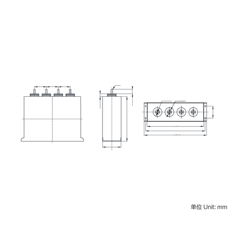 Tụ điện DC-Link loại khô dòng WDB cho Điện tử công suất (Vỏ thép)