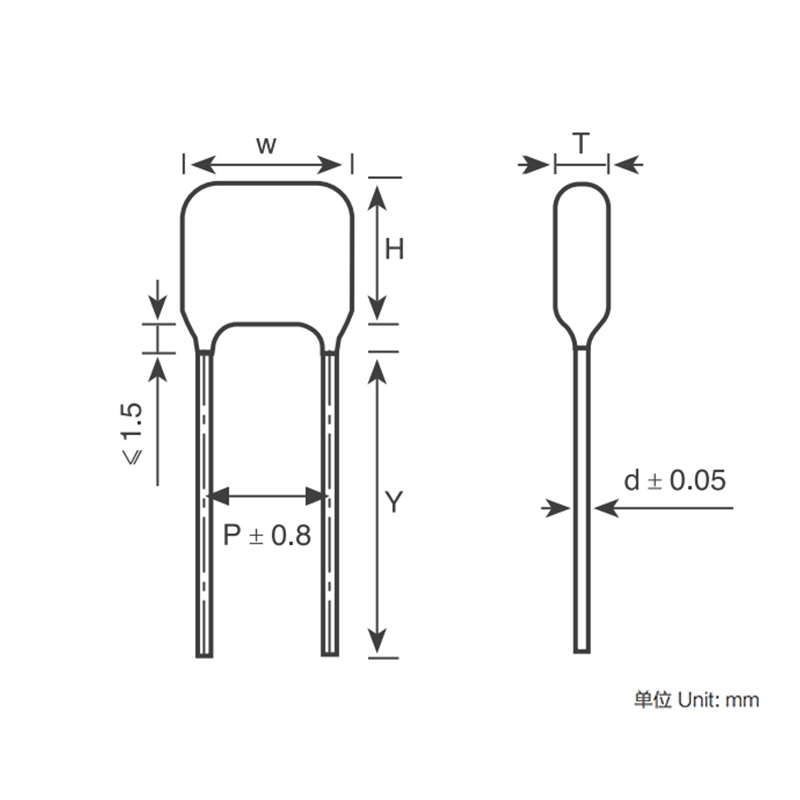 Tụ điện màng/lá CBB13 Polypopylene (Không cảm ứng)